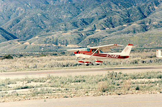 Kathy’s solo flight, 1986