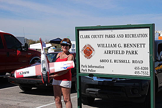  Kathy was the only woman pilot at the 2014 Ace in the Hole Fly-in in Las Vegas. Her left elevator was chopped off by a 3D plane. Styrofoam went every where! She made a perfect landing back on the runway to the cheers of over 200 people.