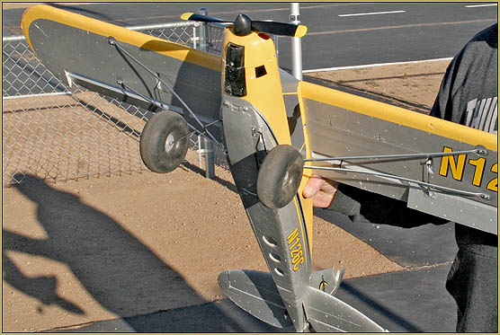 His Carbon Cub looks only a little worse for wear!