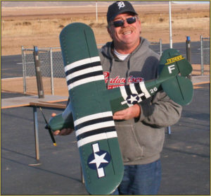 Rich Caringi smiles for the camera with his newly painted Carbon Cub.
