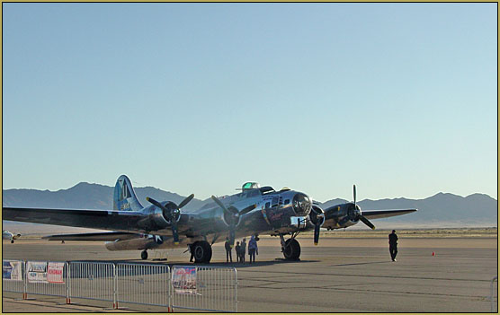 B-17 Sentimental Journey at the EAA fly-in in Kingman, 10-10-19.