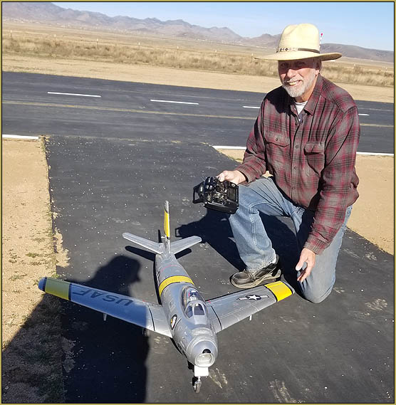 Maiden flight: Eric and his second-hand Freewing F-86