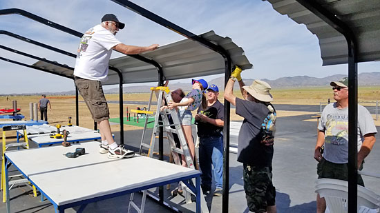 Crew installed the third shade structure!