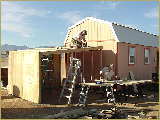 MT Bob and Gar build the new shed... the "Taj Mahal"