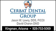 Thank You Cerbat Dental, Dr. Lowry, DDS, for supporting the Golden Eagles RC Club!