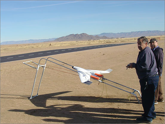 Rick Atkeson and Bruno Russo created a wing-launching catapult for the club!