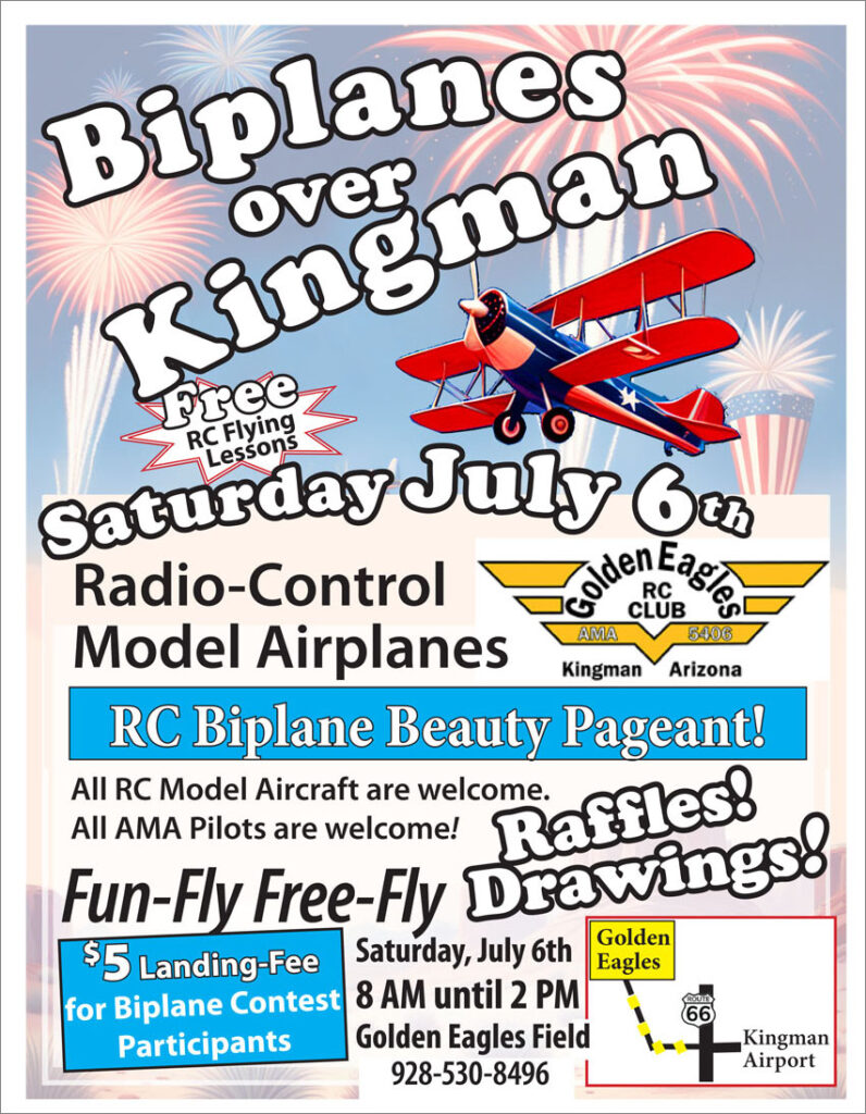 Kingman Golden Eagles RC Club July 6th event: Biplanes over Kingman